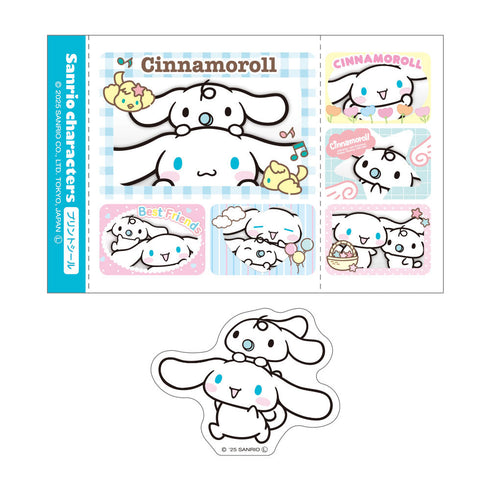 『サンリオキャラクターズ』プリントシール風ステッカーセット シナモロール&みるく